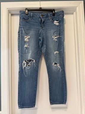 American Eagle Outfitters Ripped Light Blue Skinny Jeans